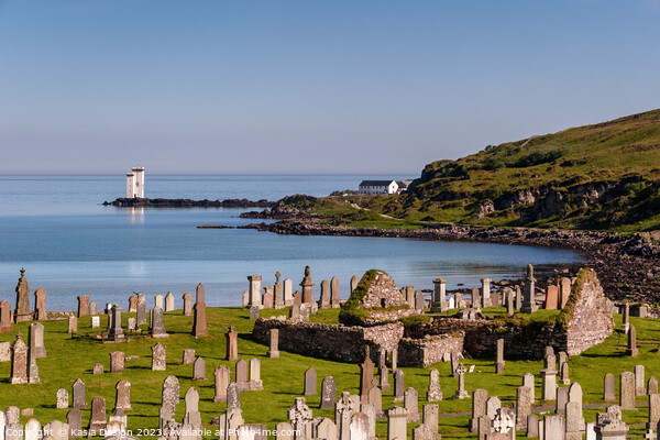 Port Ellen Lighthouse and Kilnaughton Cemetry Picture Board by Kasia Design