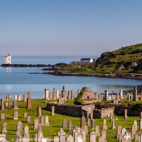 Buy canvas prints of Port Ellen Lighthouse and Kilnaughton Cemetry by Kasia Design