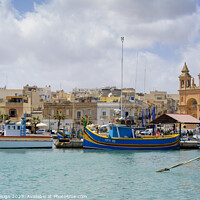 Buy canvas prints of Vibrant Marsaxlokk Harbour, Malta by Kasia Design