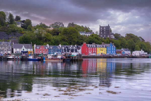 Evening Light in Tobermory Bay Picture Board by Kasia Design