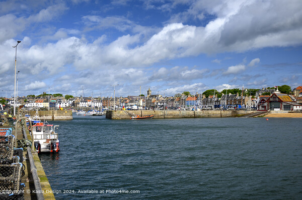Anstruther Harbour Picture Board by Kasia Design