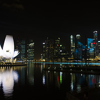 Buy canvas prints of The Lotus at Night, Singapore by Kasia Design