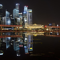 Buy canvas prints of Glittering Singapore Skyline by Kasia Design