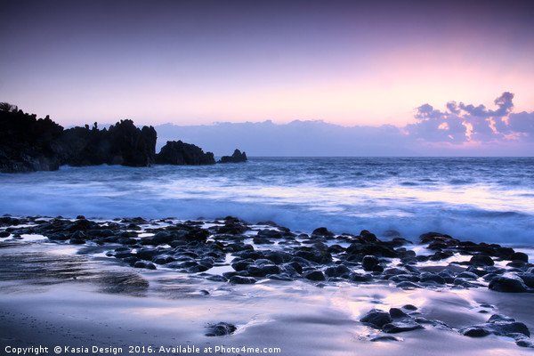 Blue Hour on the Rocks, Playa La Arena, Tenerife Picture Board by Kasia Design