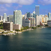 Buy canvas prints of Aerial View of Miami Skyline, Florida, USA by Kasia Design