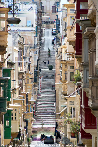 Old Town Scene, Valletta, Republic of Malta Picture Board by Kasia Design