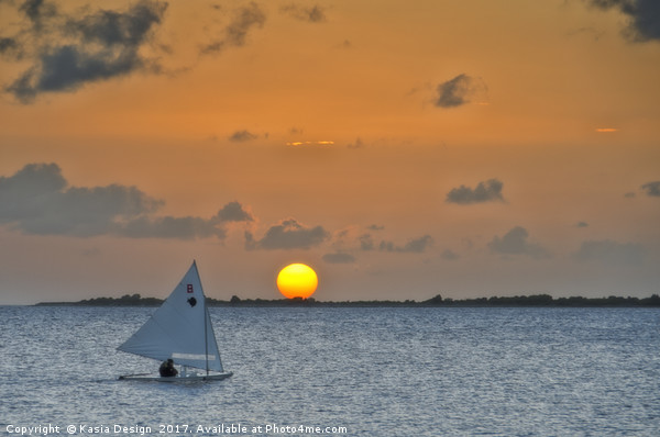 Sailing Into the Sunset Picture Board by Kasia Design