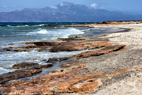 Rugged Shoreline on Chrissi Island, Crete Picture Board by Kasia Design