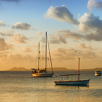 Buy canvas prints of Caribbean Twilight Anchorage by Kasia Design
