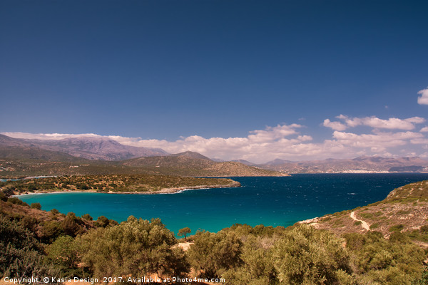 Voulisma View across Mirabello Bay, Crete, Greece Picture Board by Kasia Design
