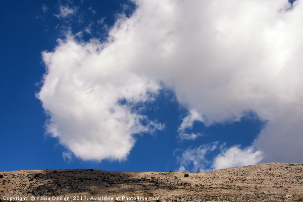 Clouds over Rugged Ground, Crete, Greece Picture Board by Kasia Design