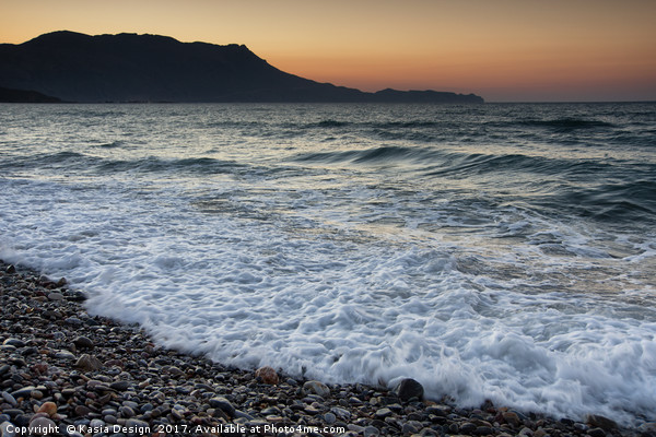 Dusk Light, Livadia Beach, Kissamos, Crete, Greece Picture Board by Kasia Design