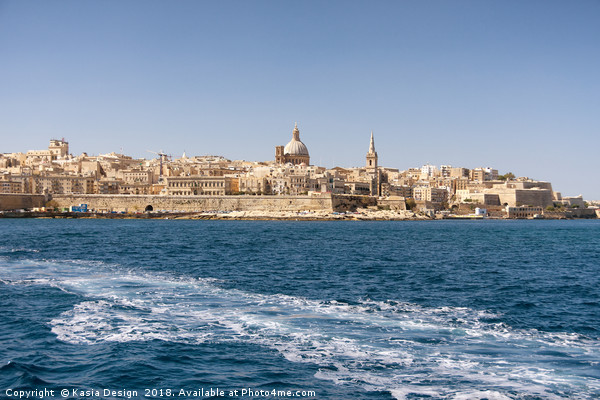Valletta from Ferry to Sliema, Republic of Malta Picture Board by Kasia Design