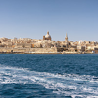 Buy canvas prints of Valletta from Ferry to Sliema, Republic of Malta by Kasia Design