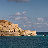 Buy canvas prints of At Anchor off Spinalonga, Crete, Greece by Kasia Design