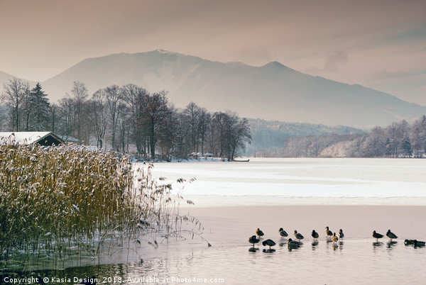 Winter on Lake Staffel Picture Board by Kasia Design