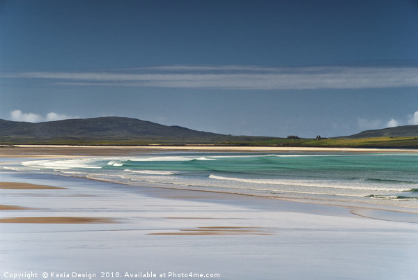 West Beach and Atlantic Waters, North Uist Picture Board by Kasia Design