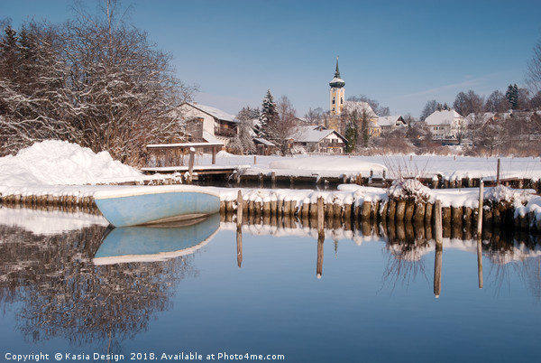 Picturesque View of Seehausen in Winter Picture Board by Kasia Design