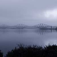 Buy canvas prints of Misty Fife View of the Forth Bridges by Kasia Design