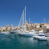 Buy canvas prints of Malta: Vittoriosa Yacht Marina  by Kasia Design