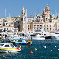 Buy canvas prints of Vittoriosa Marina and Maltese Maritime Museum by Kasia Design
