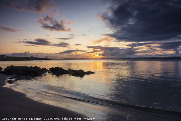 Port Charlotte Sunrise on the Rocks, Islay Picture Board by Kasia Design