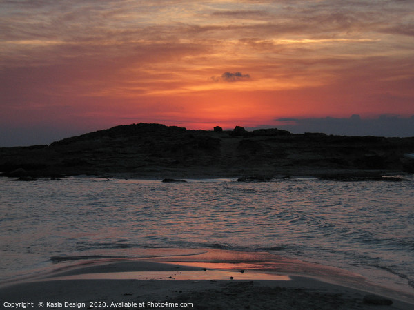 Formentera Sunset, Balearic Islands, Spain Picture Board by Kasia Design