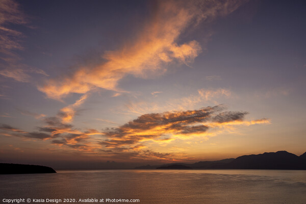 Awaiting Sunrise, Agios Nikolaos, Crete, Greece Picture Board by Kasia Design