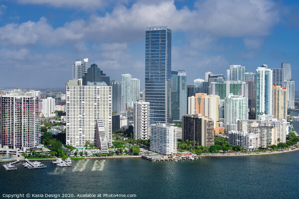 Miami Skyline  Picture Board by Kasia Design
