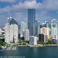 Buy canvas prints of Miami Skyline  by Kasia Design