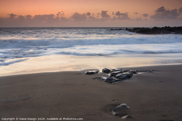 Tenerife Dusk on the Rocks Picture Board by Kasia Design