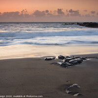 Buy canvas prints of Tenerife Dusk on the Rocks by Kasia Design