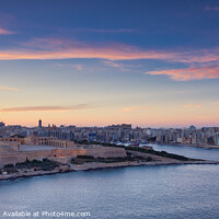 Buy canvas prints of Manoel Island and Sliema Sunset by Kasia Design