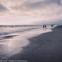 Buy canvas prints of Evening Stroll on Venice Beach by Kasia Design