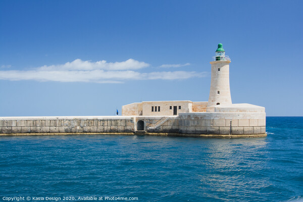 St. Elmo Lighthouse, Grand Harbour, Valletta Picture Board by Kasia Design