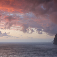 Buy canvas prints of Soft Sunset Hues at Los Gigantes Cliffs by Kasia Design