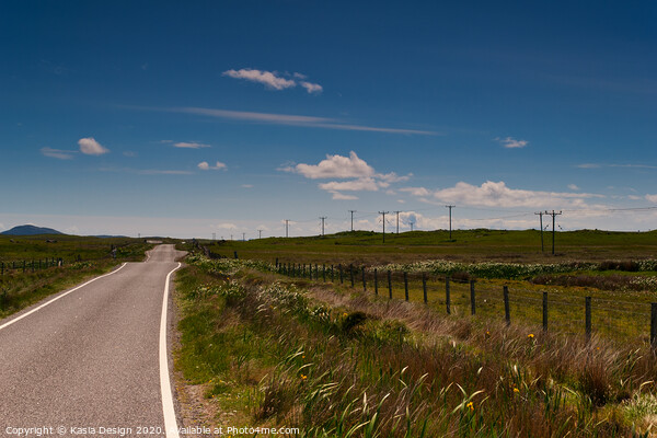 South Uist: The Open Road Ahead, Outer Hebrides Picture Board by Kasia Design