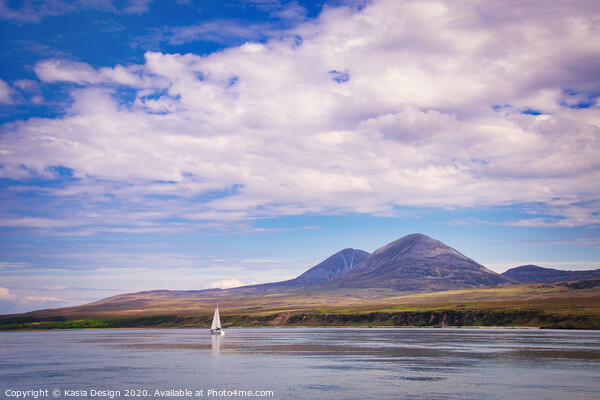 Sailing in the Sound of Islay, Scotland Picture Board by Kasia Design