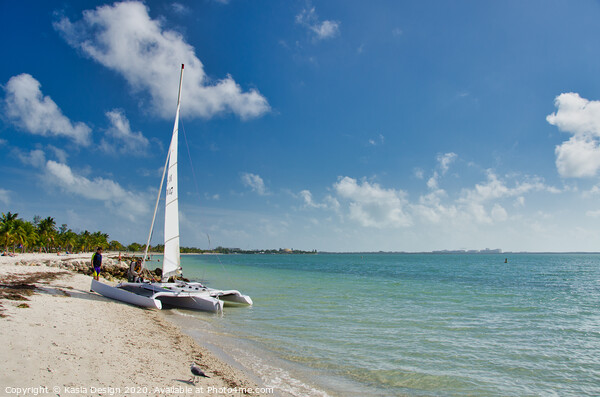 Sailing in the Florida Keys Picture Board by Kasia Design