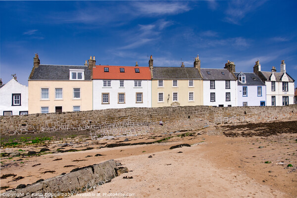 Anstruther Houses with a Sea View Picture Board by Kasia Design