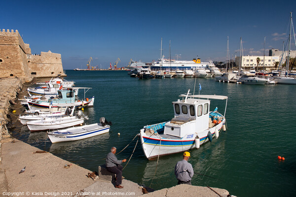Venetian Harbour, Heraklion, Crete, Greece Picture Board by Kasia Design