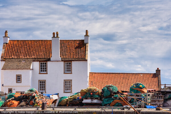Picturesque Pittenweem Harbour Picture Board by Kasia Design