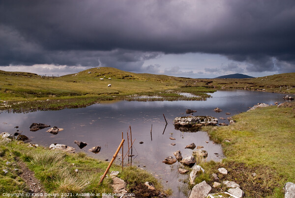 Remote Loch, North Uist, Outer Hebrides, Scotland Picture Board by Kasia Design