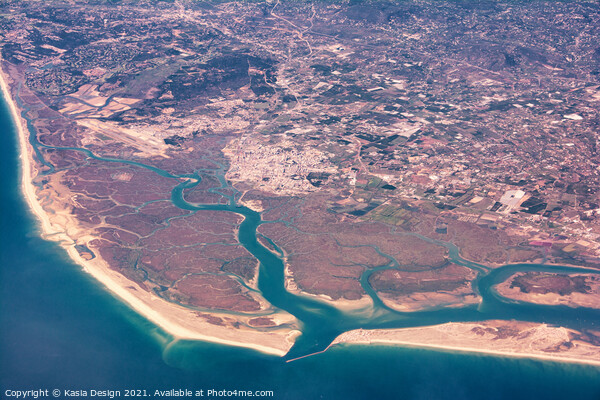 Flying over the Algarve, Portugal Picture Board by Kasia Design