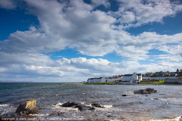 Port Charlotte across the Bay, Islay Picture Board by Kasia Design