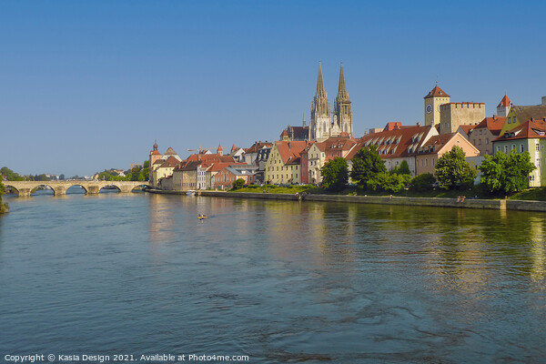 Enchanting Medieval Regensburg Picture Board by Kasia Design