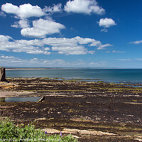Buy canvas prints of Tidal Pool and Rocks below the Castle, St Andrews by Kasia Design