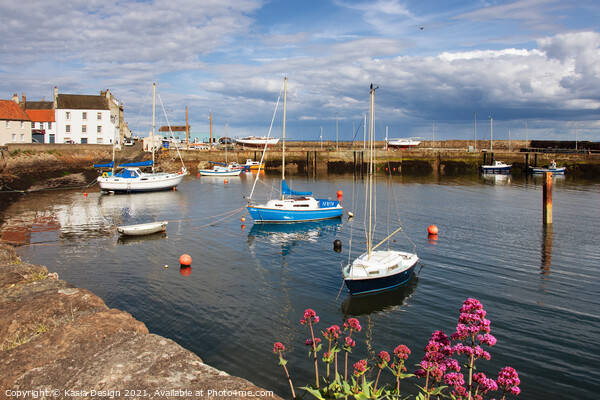 Boats in St Monans Harbour, Fife, Scotland Picture Board by Kasia Design