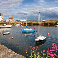 Buy canvas prints of Boats in St Monans Harbour, Fife, Scotland by Kasia Design