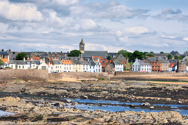 Anstruther Across the Rocks, Fife, Scotland Picture Board by Kasia Design